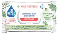 Toilet wipes, wet, resealable lid, 44 pcs, GO WIPES 